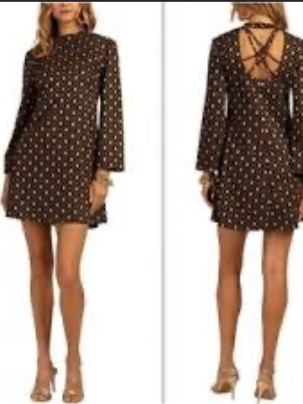 Trina Turk "The Leela" Mock Mini Dress Retro Inspired Size L